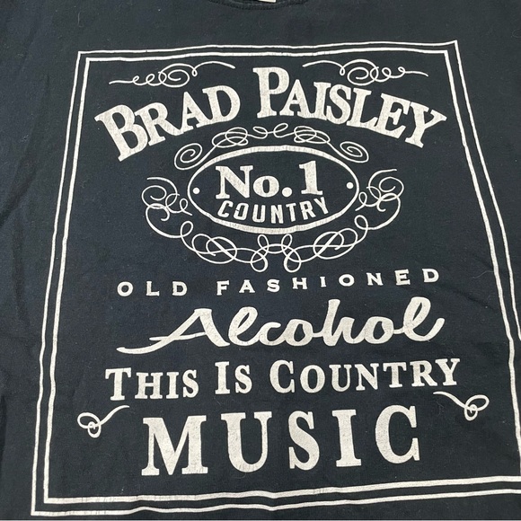 Brad Paisley Shirt Small Black This Is Country Alcohol Best Times Won’t Remember - Picture 4 of 6